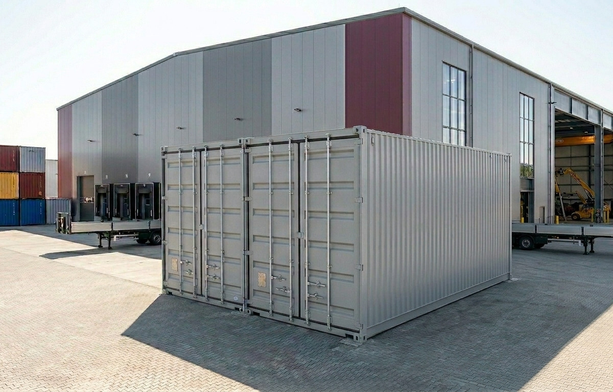 Gewerbliche Nutzung – Material und Werkzeug im Container lagern