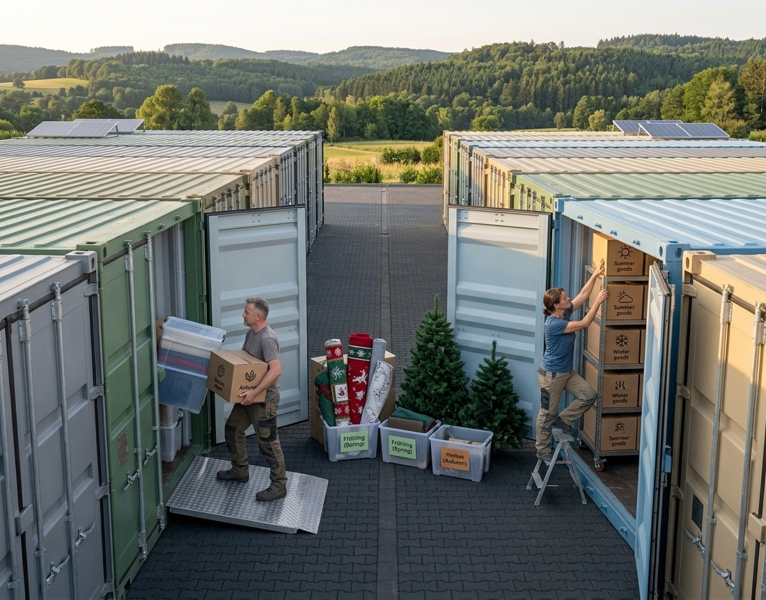 Saisonware im Container auslagern